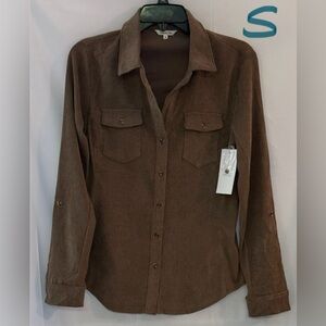 Cavalini Women's Chocolate Button Down Shirt